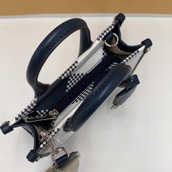 Michael Kors Mirella Extra-Small Logo Crossbody XBODY Shopper Bag Navy  NWT - Picture 8 of 15